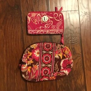 Vera Bradley Wallet and Cosmetic Bag